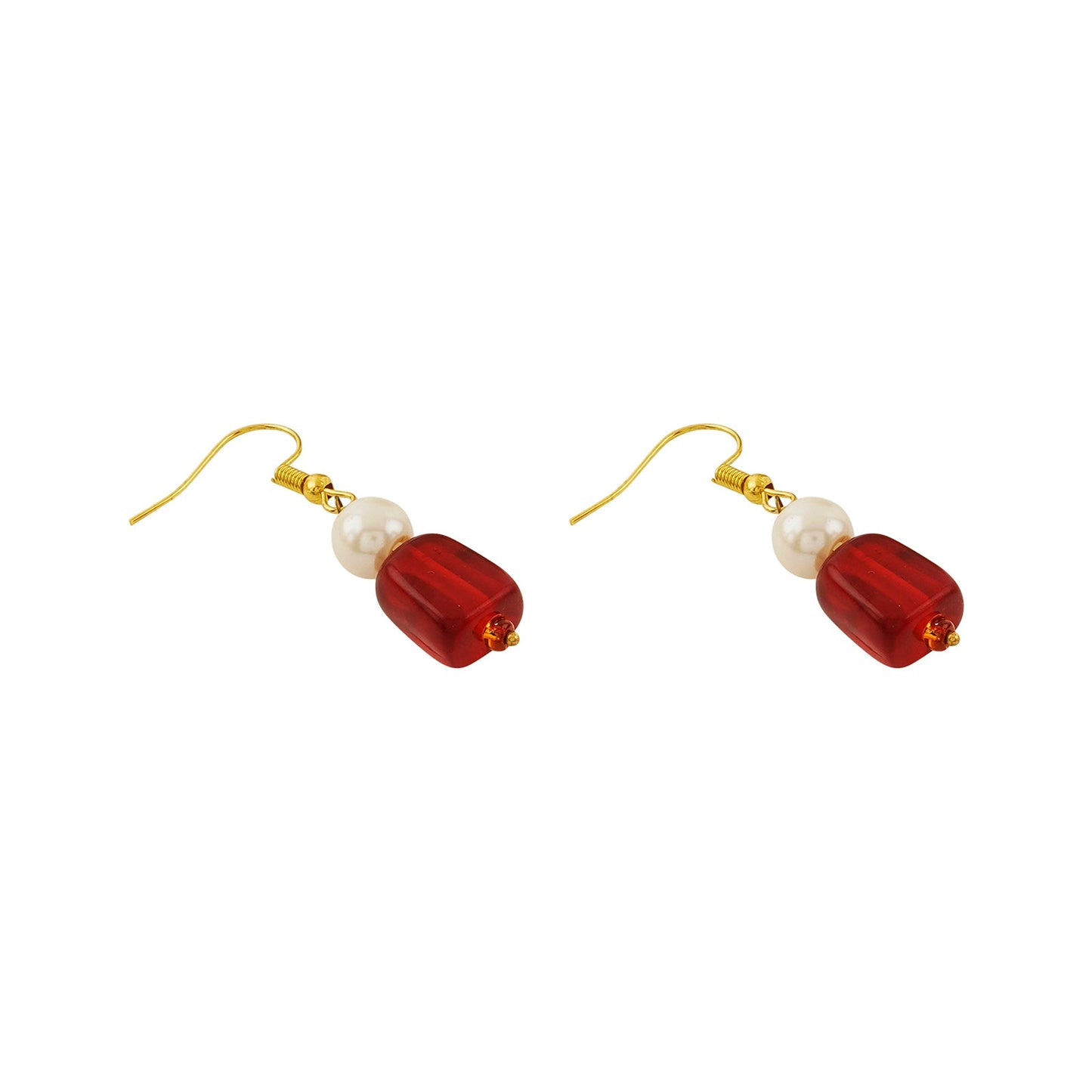 Teejh Drashti Maroon Beaded Necklace Set