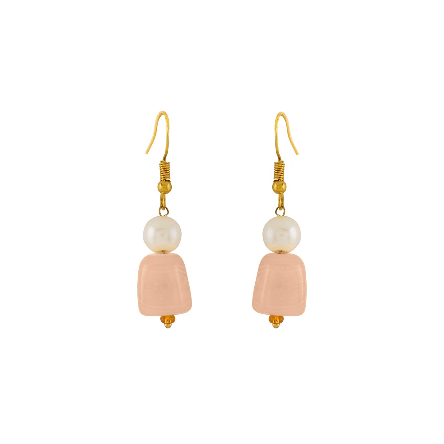 Teejh Drashti Peach Beaded Necklace Set