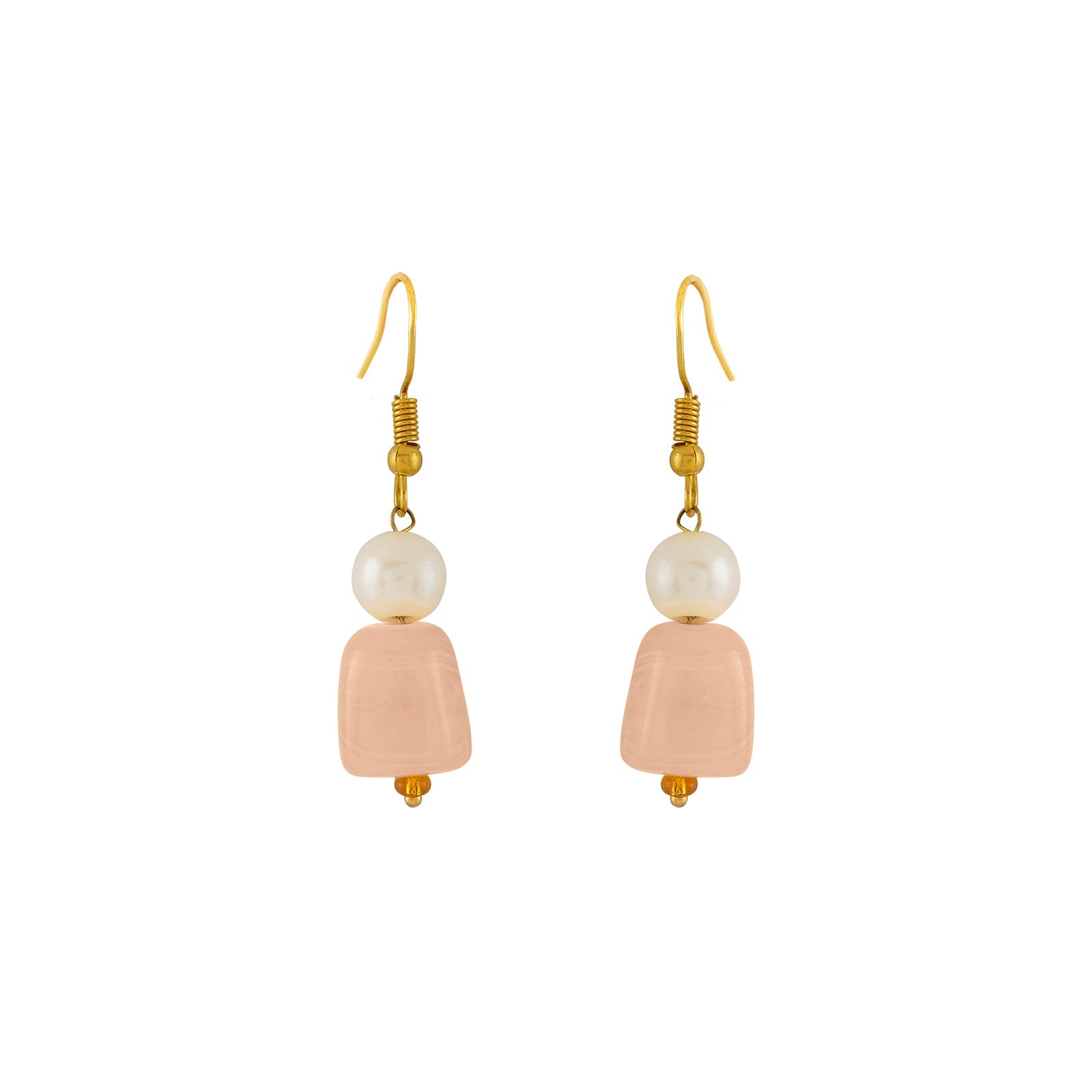Teejh Drashti Peach Beaded Necklace Set