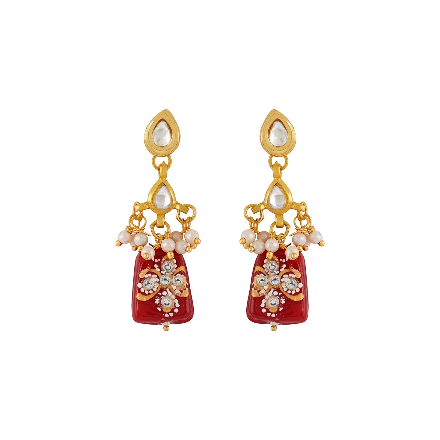 Teejh Idhika Maroon Beaded Necklace Set