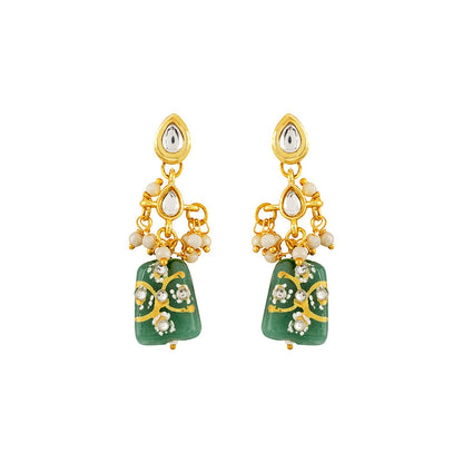 Teejh Idhika Green Beaded Necklace Set