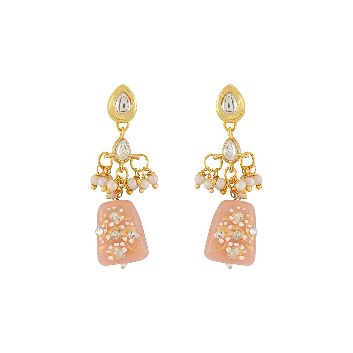 Teejh Idhika Nude Beaded Necklace Set
