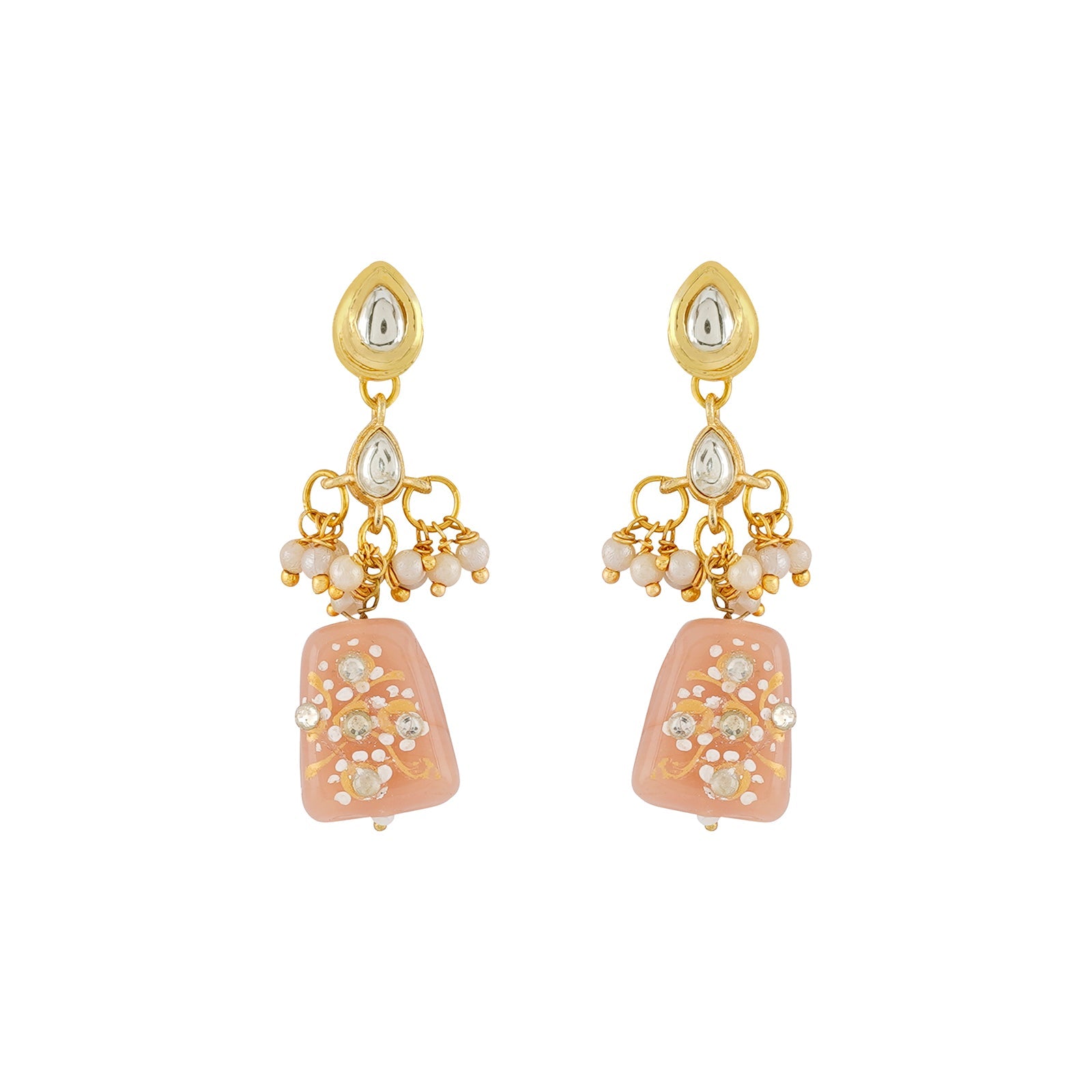 Teejh Idhika Nude Beaded Necklace Set