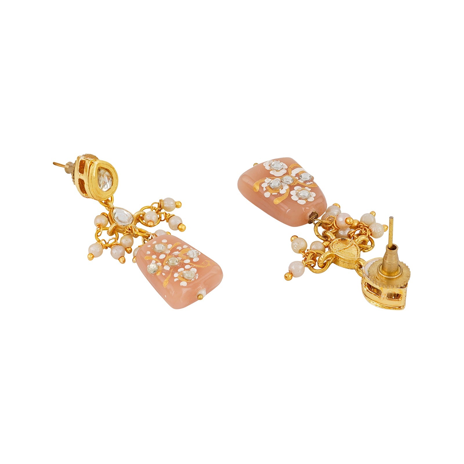 Teejh Idhika Nude Beaded Necklace Set