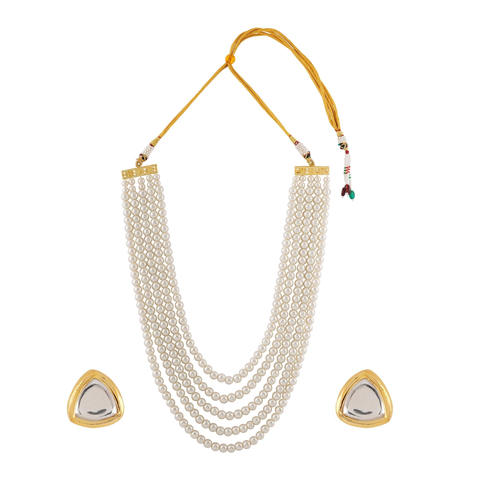 Teejh Adhuna Pearl Beaded Necklace Set