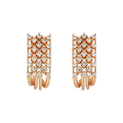 Teejh Shimmering Shakti  CZ Stones Rosegold Necklace Set