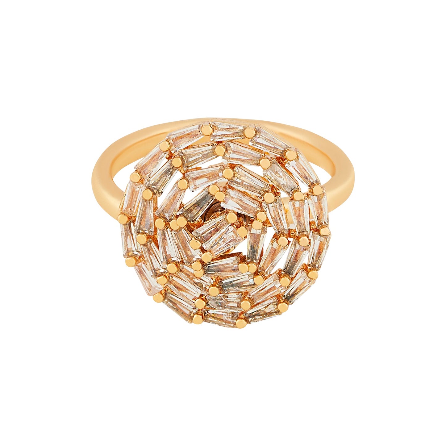 Teejh Vibrant Vaani CZ Stones Gold Ring