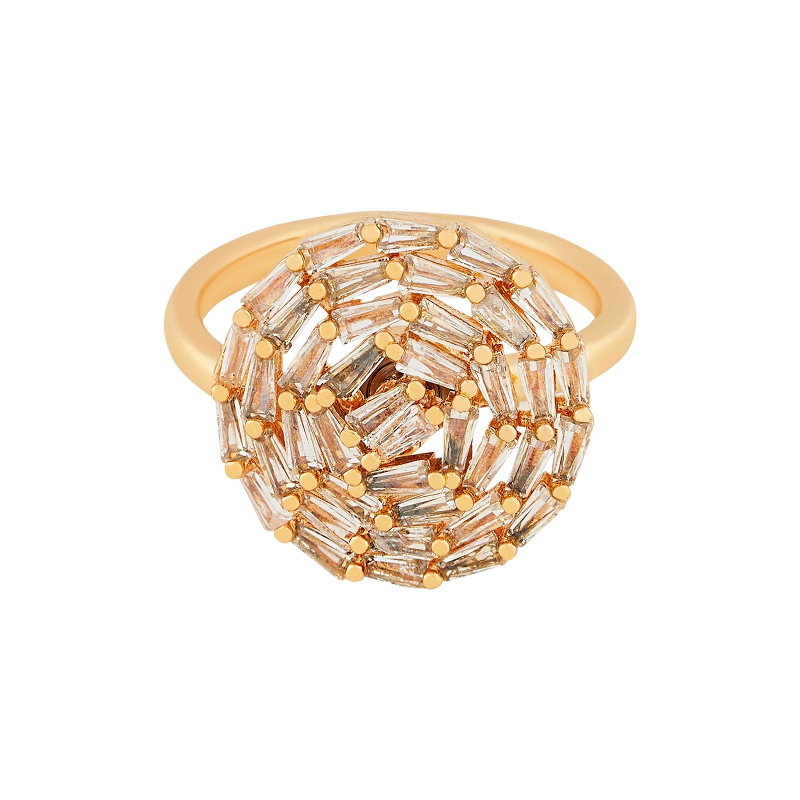 Teejh Vibrant Vaani CZ Stones Gold Ring
