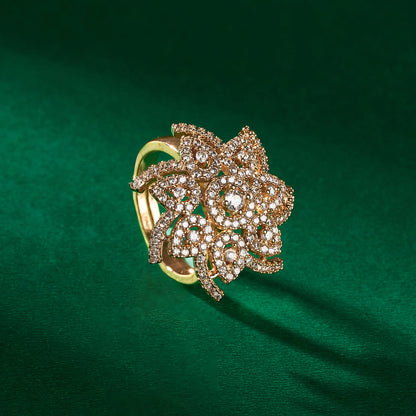 Teejh Royal Radiance CZ Stones Rose Gold Ring