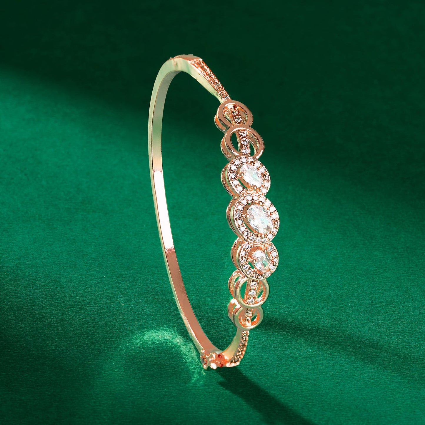 Teejh Diva Dynasty CZ Stones Rosegold Bracelet