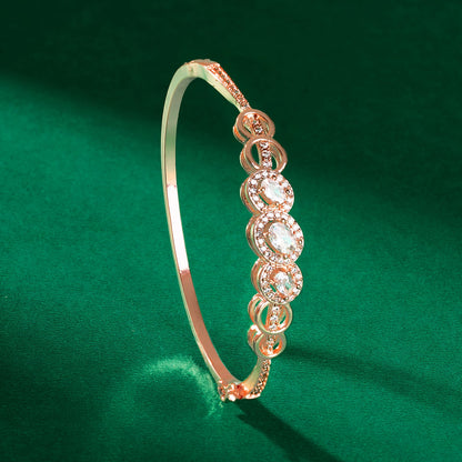 Teejh Diva Dynasty CZ Stones Rosegold Bracelet