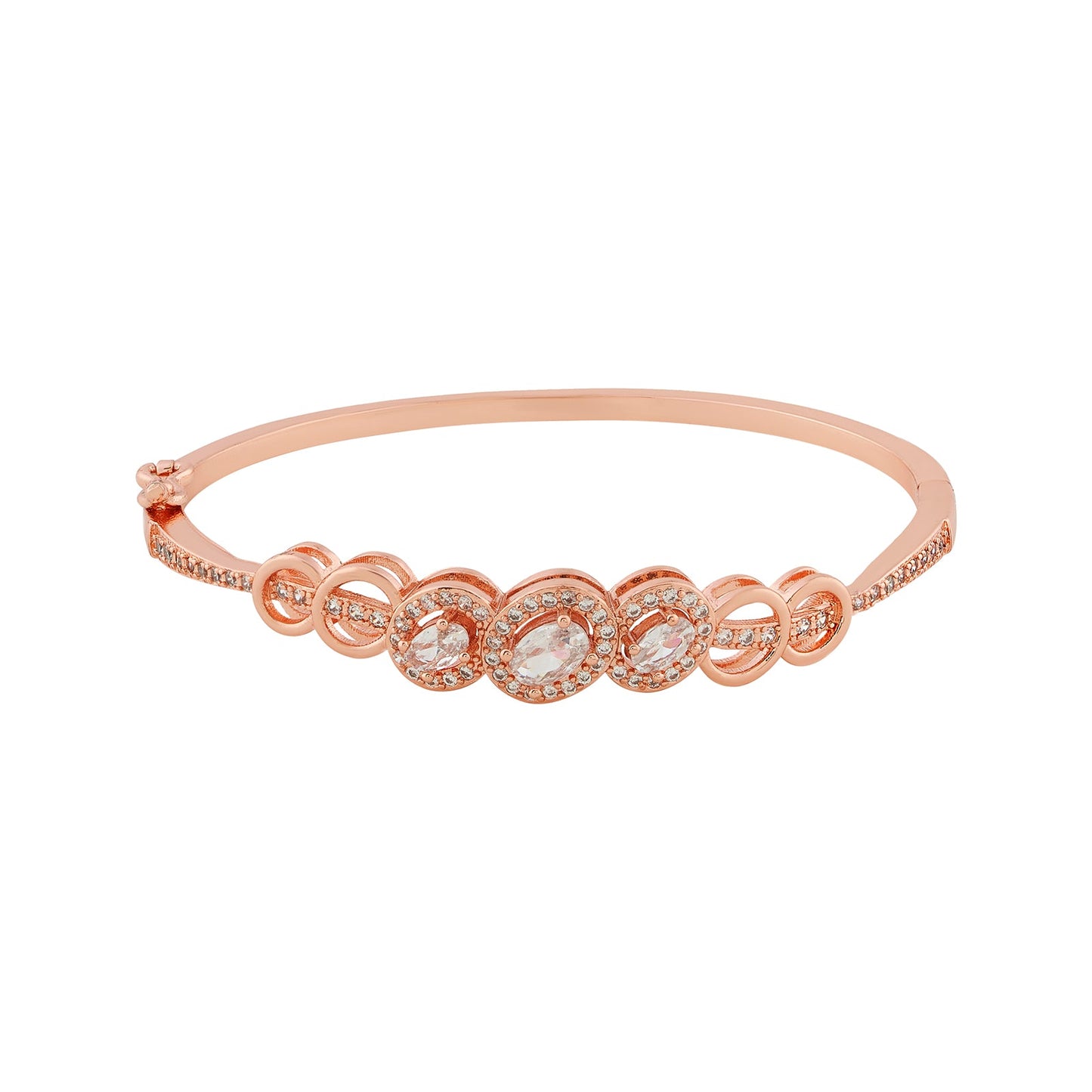 Teejh Diva Dynasty CZ Stones Rosegold Bracelet