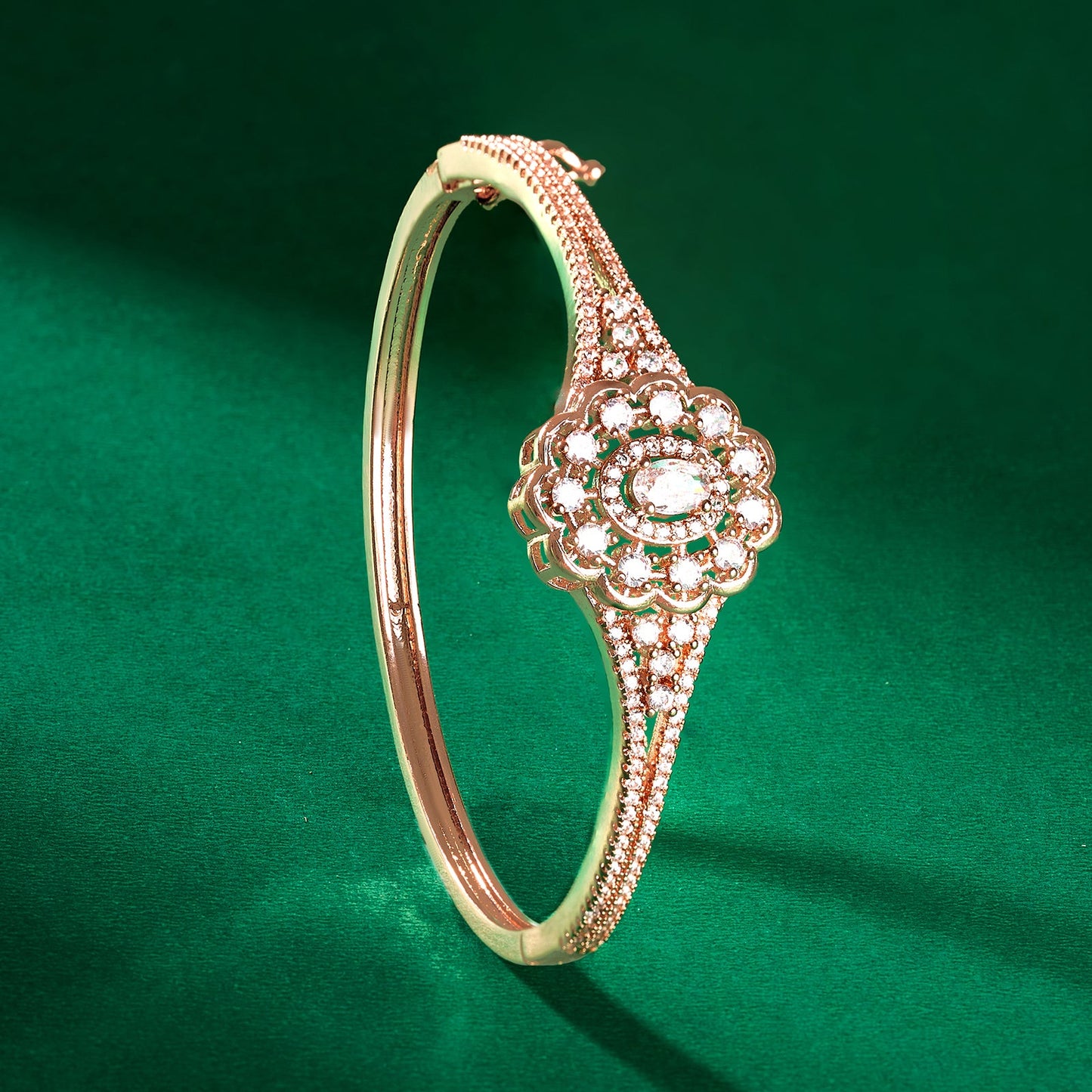 Teejh Indira Illumination CZ Stones Rosegold Bracelet