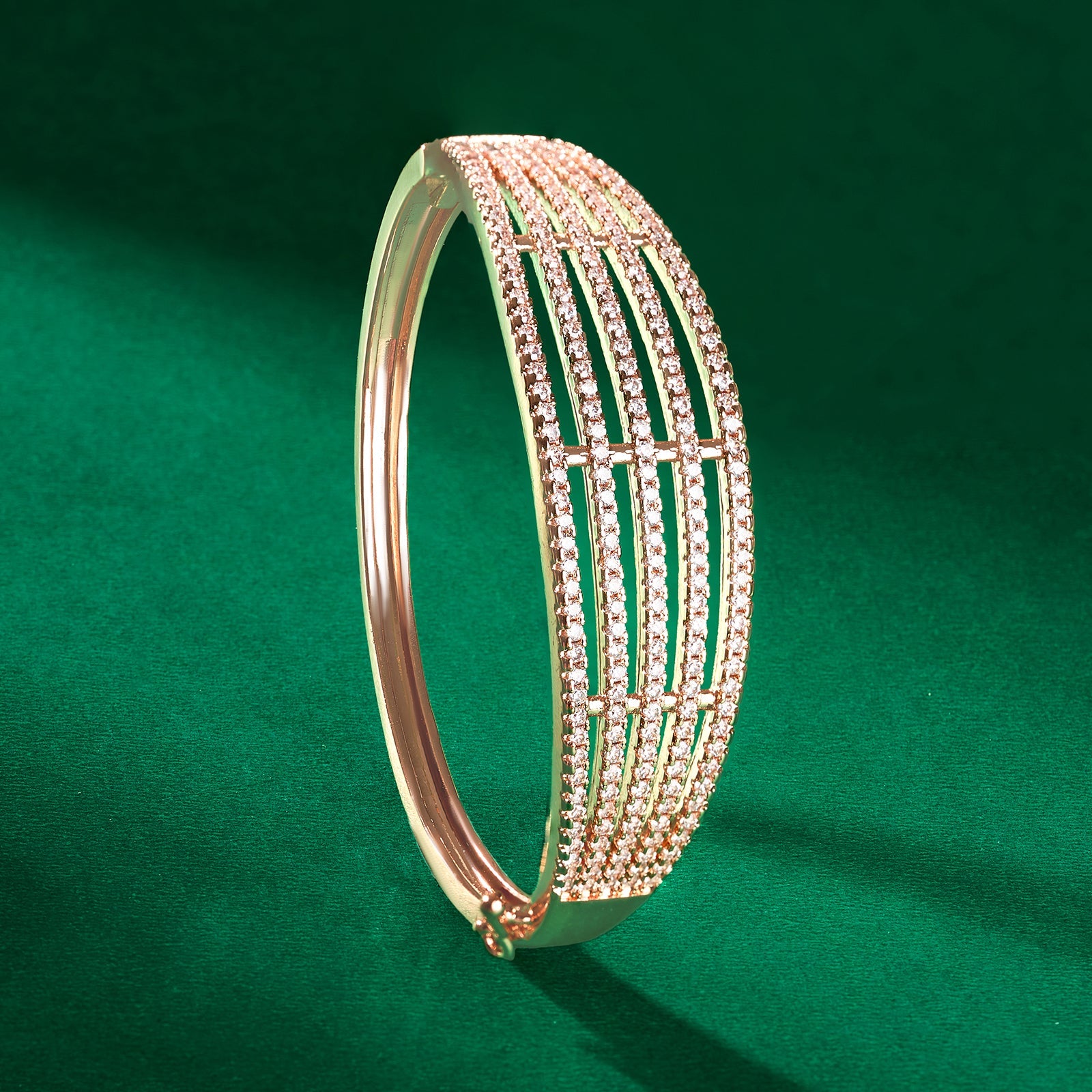 Teejh Lavanya Lustre CZ Stones Rosegold Bracelet