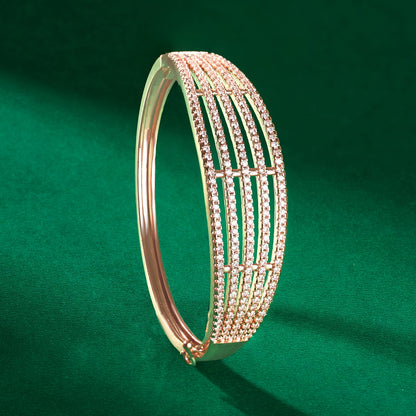 Teejh Lavanya Lustre CZ Stones Rosegold Bracelet