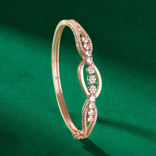 Teejh Sona Sundari CZ Stones Rosegold Bracelet