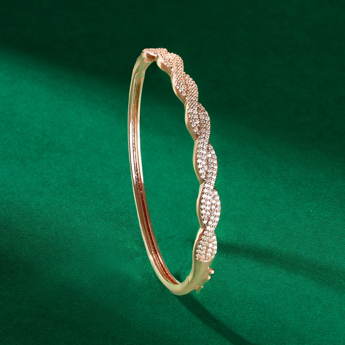 Teejh Nandini Neelam CZ Stones Rosegold Bracelet