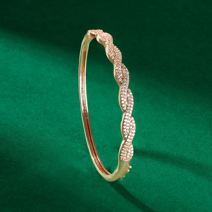 Teejh Nandini Neelam CZ Stones Rosegold Bracelet