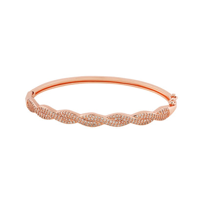 Teejh Nandini Neelam CZ Stones Rosegold Bracelet