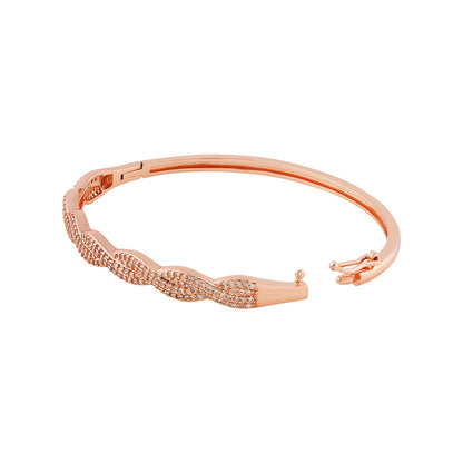 Teejh Nandini Neelam CZ Stones Rosegold Bracelet