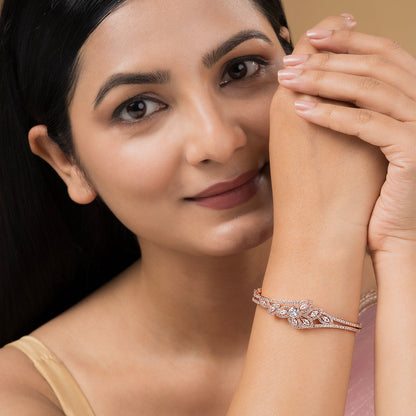 Teejh Madhunika Mirage CZ Stones Rosegold Bracelet