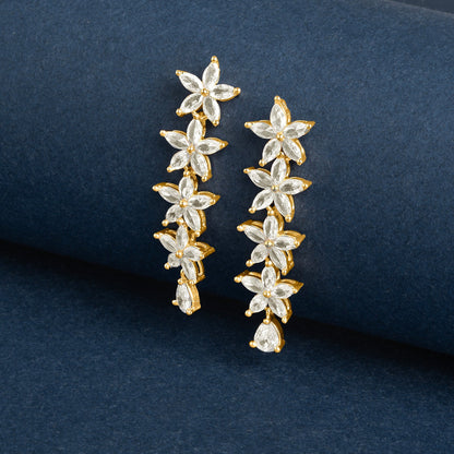 Teejh Zivaah Gold and White Earring
