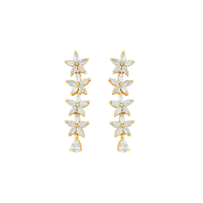 Teejh Zivaah Gold and White Earring