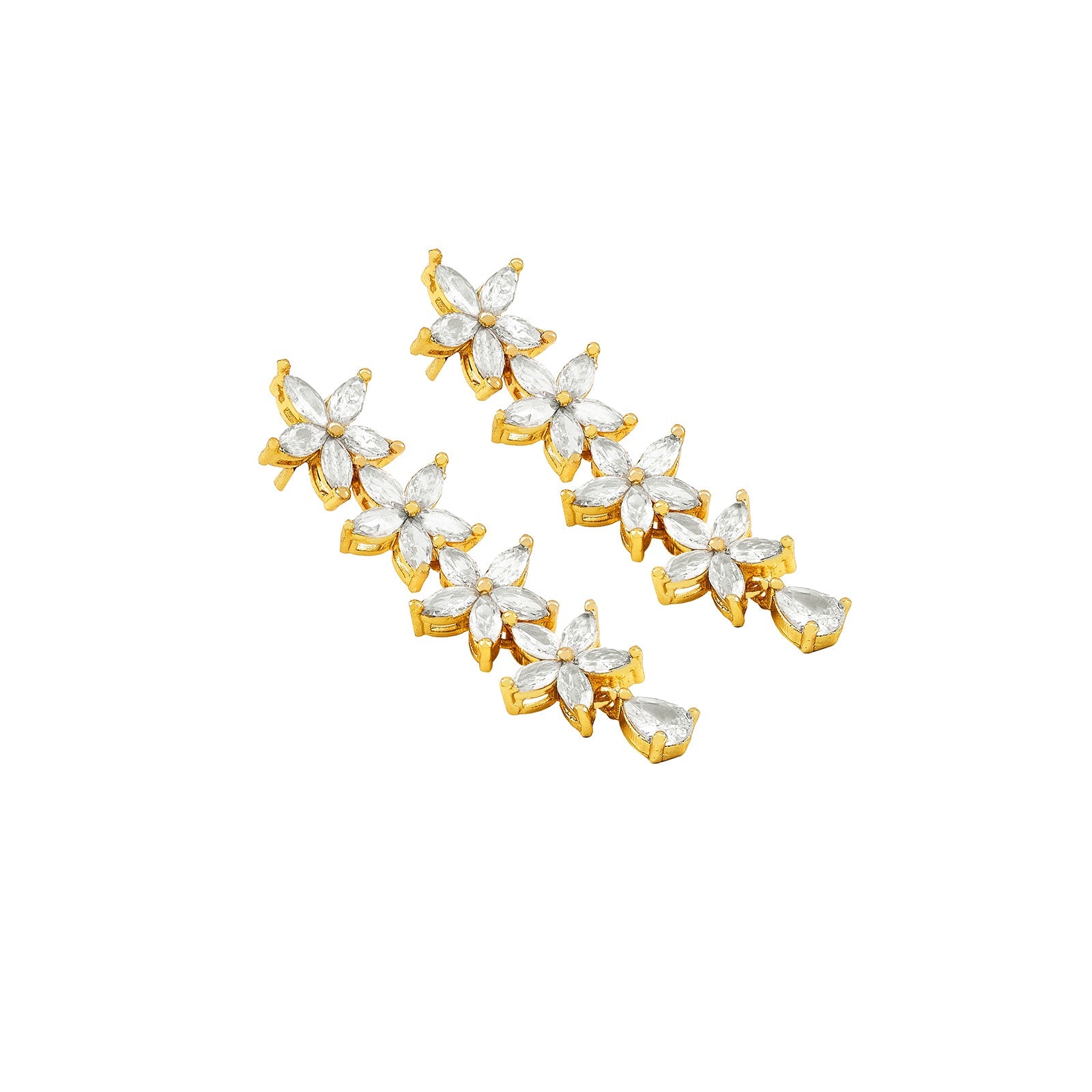 Teejh Zivaah Gold and White Earring