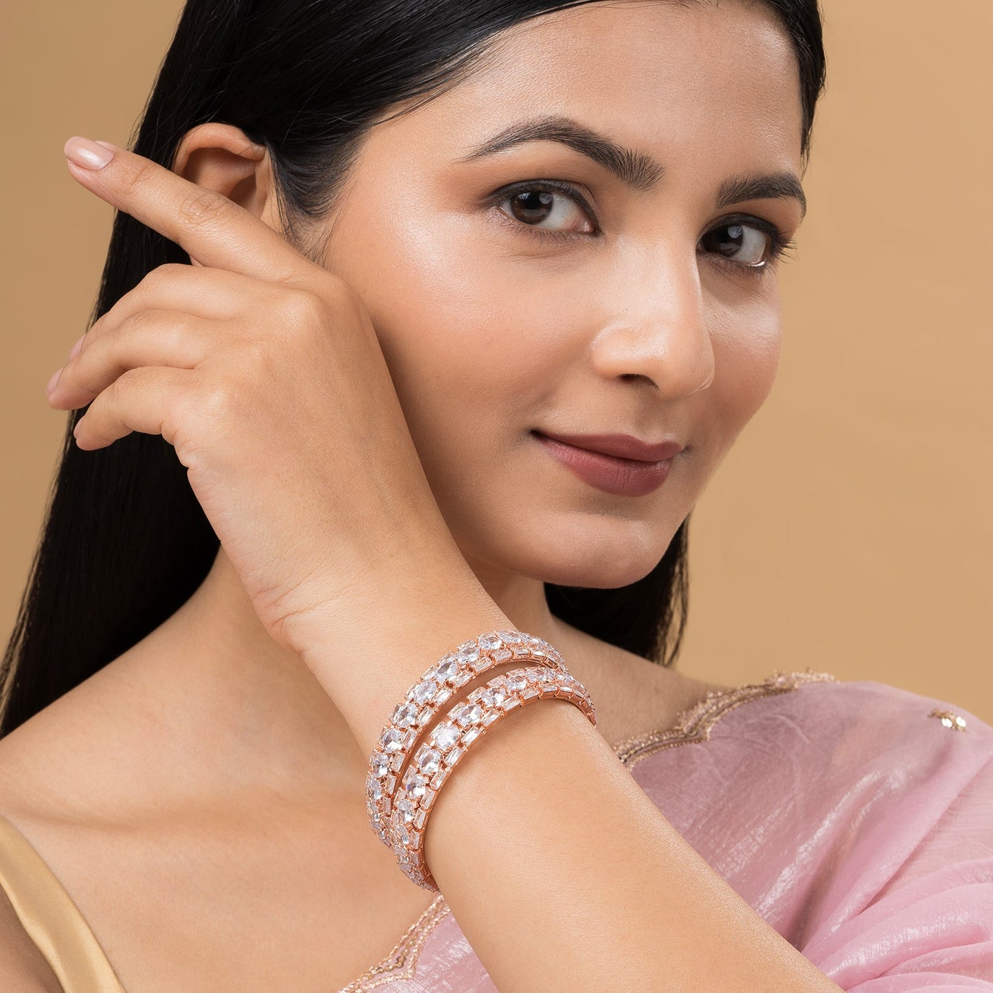 Teejh Eternaa Rosegold Bangles