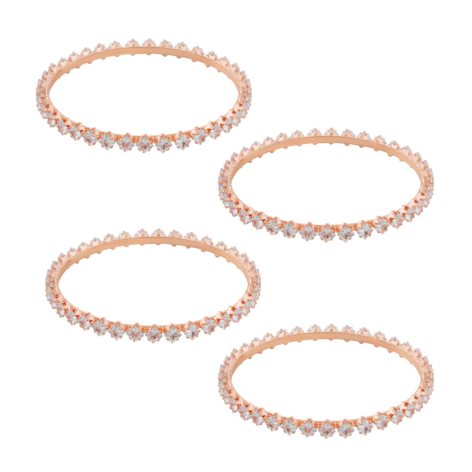 Teejh Glowy Rosegold Bangles