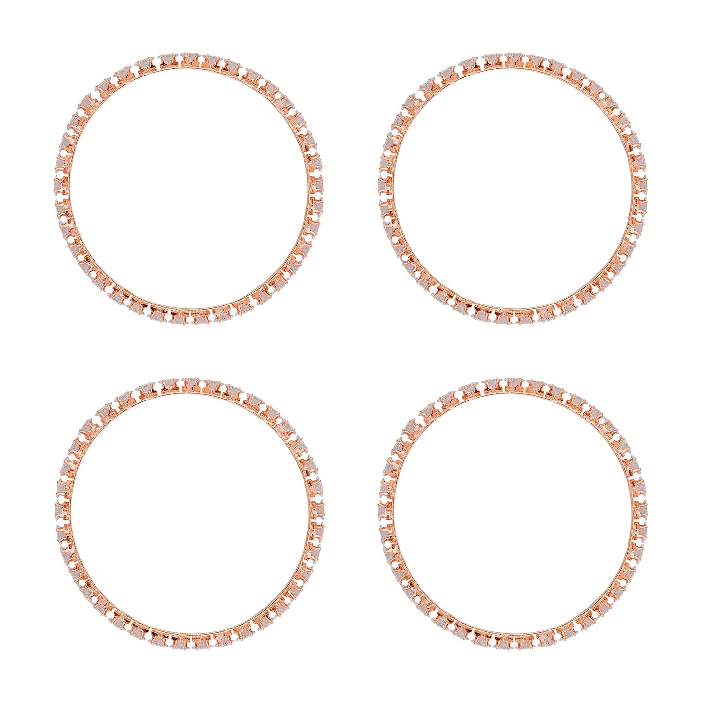 Teejh Glowy Rosegold Bangles
