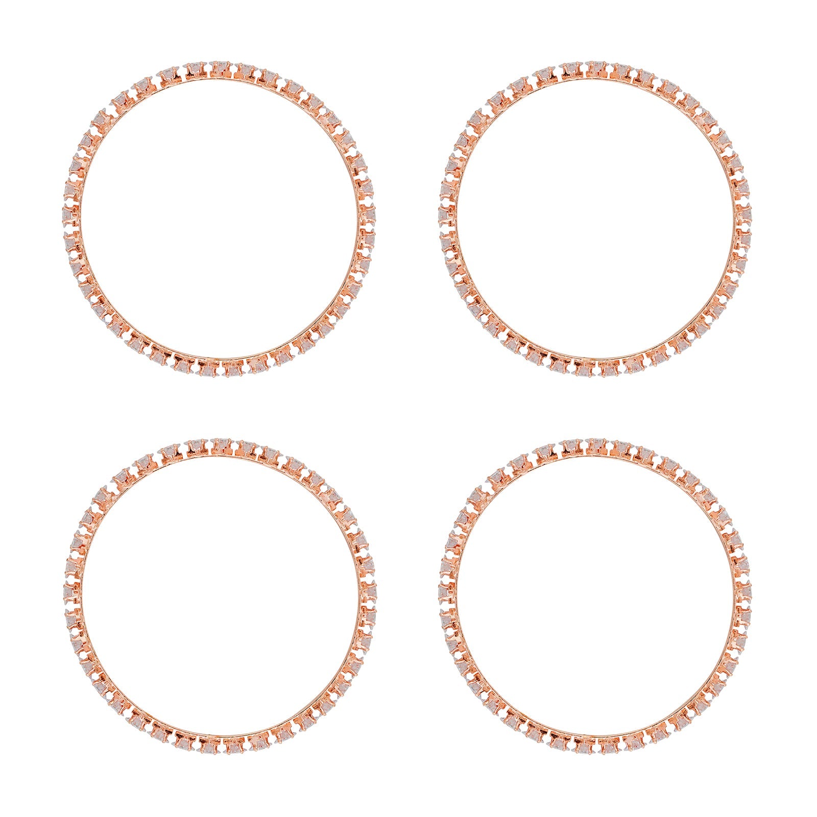 Teejh Glowy Rosegold Bangles
