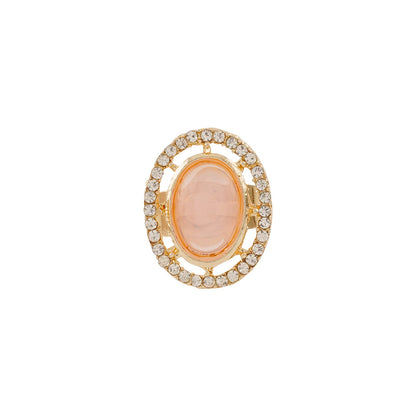 Teejh Parina Peach and Gold Necklace Set