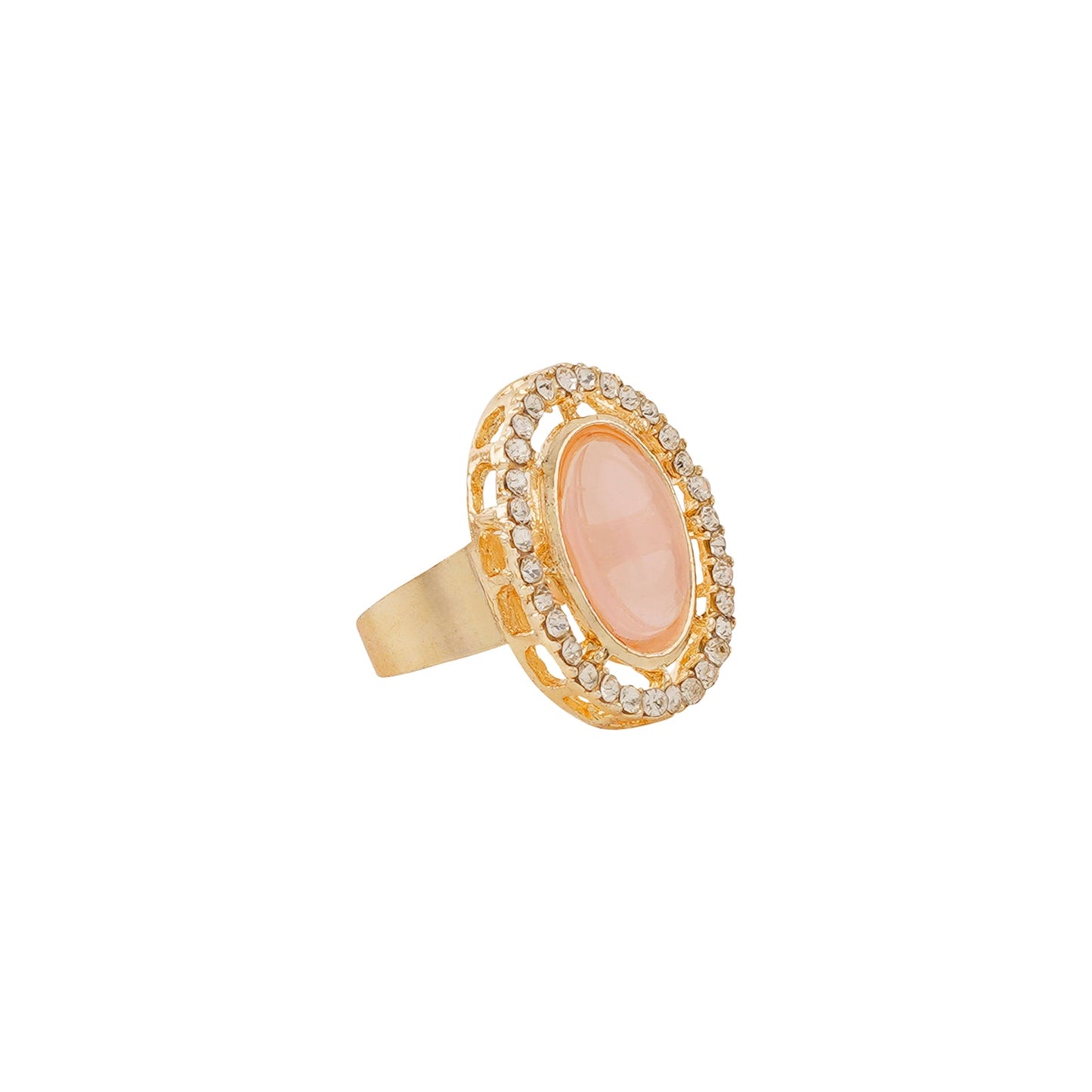 Teejh Parina Peach and Gold Necklace Set