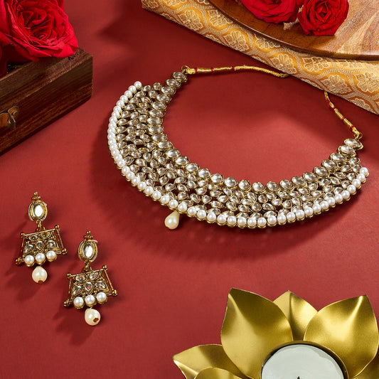 Teejh Trishya Gold Necklace Set