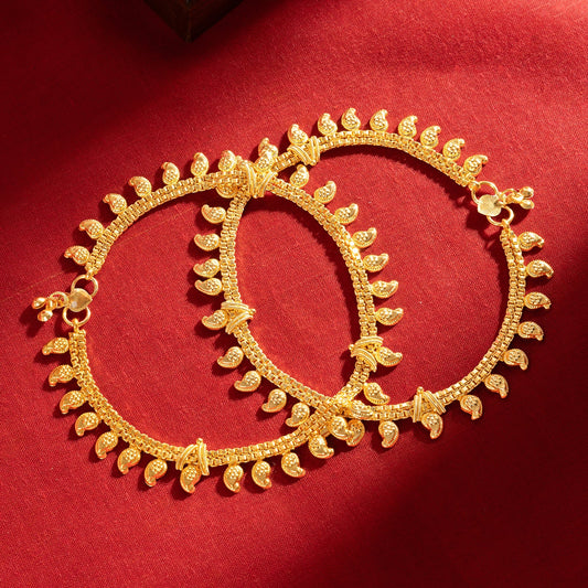 Teejh Veda Varnika Gold Payal