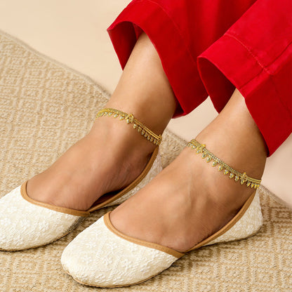 Teejh Lajwanti Lush Gold Payal