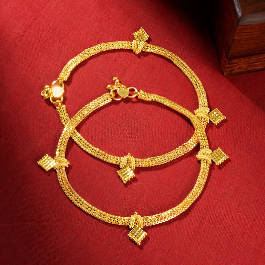 Teejh Sundari Swirl Gold Payal