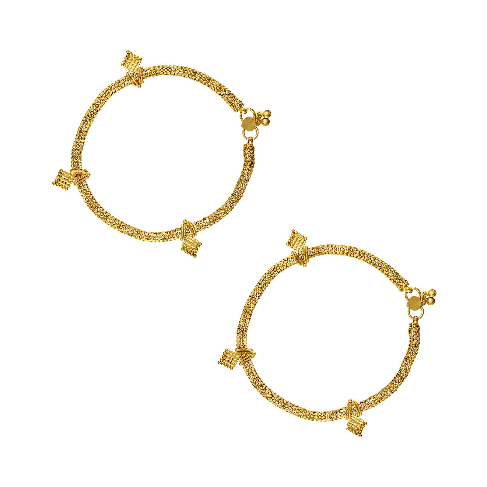 Teejh Sundari Swirl Gold Payal