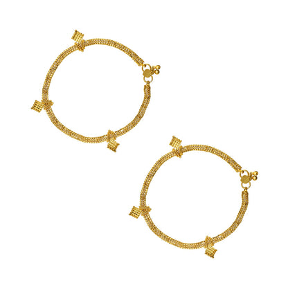 Teejh Sundari Swirl Gold Payal