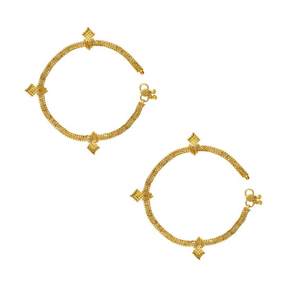 Teejh Sundari Swirl Gold Payal