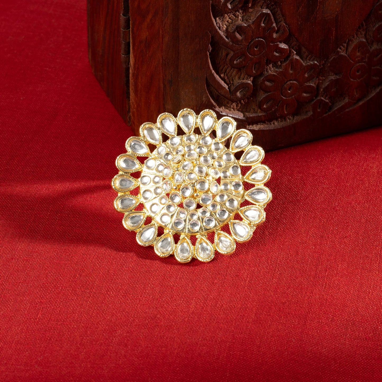 Teejh Fulora Polki Gold Ring