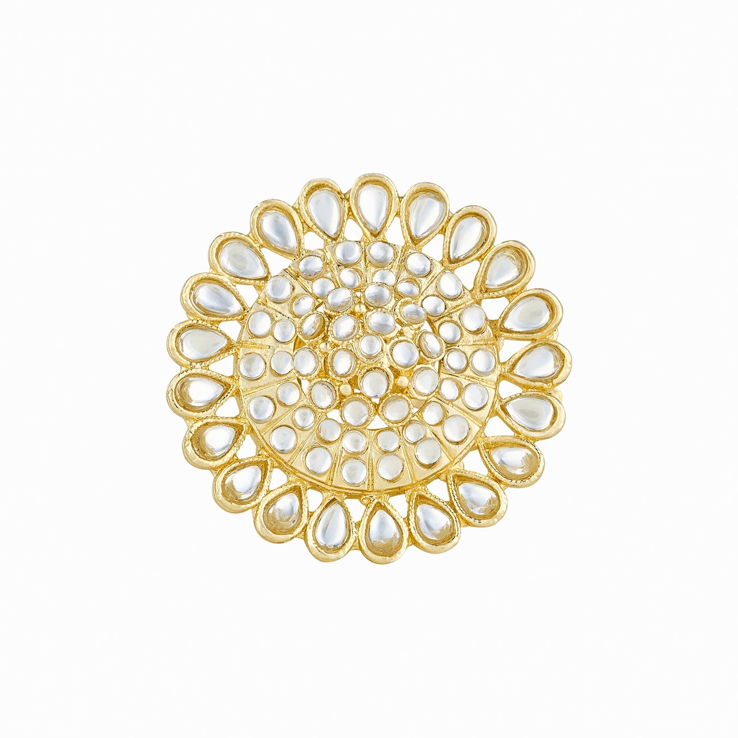 Teejh Fulora Polki Gold Ring