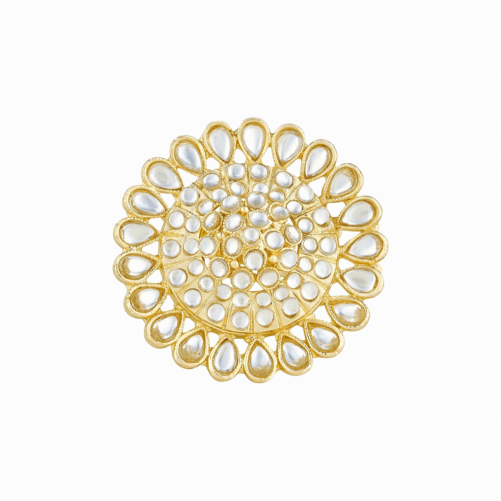 Teejh Fulora Polki Gold Ring
