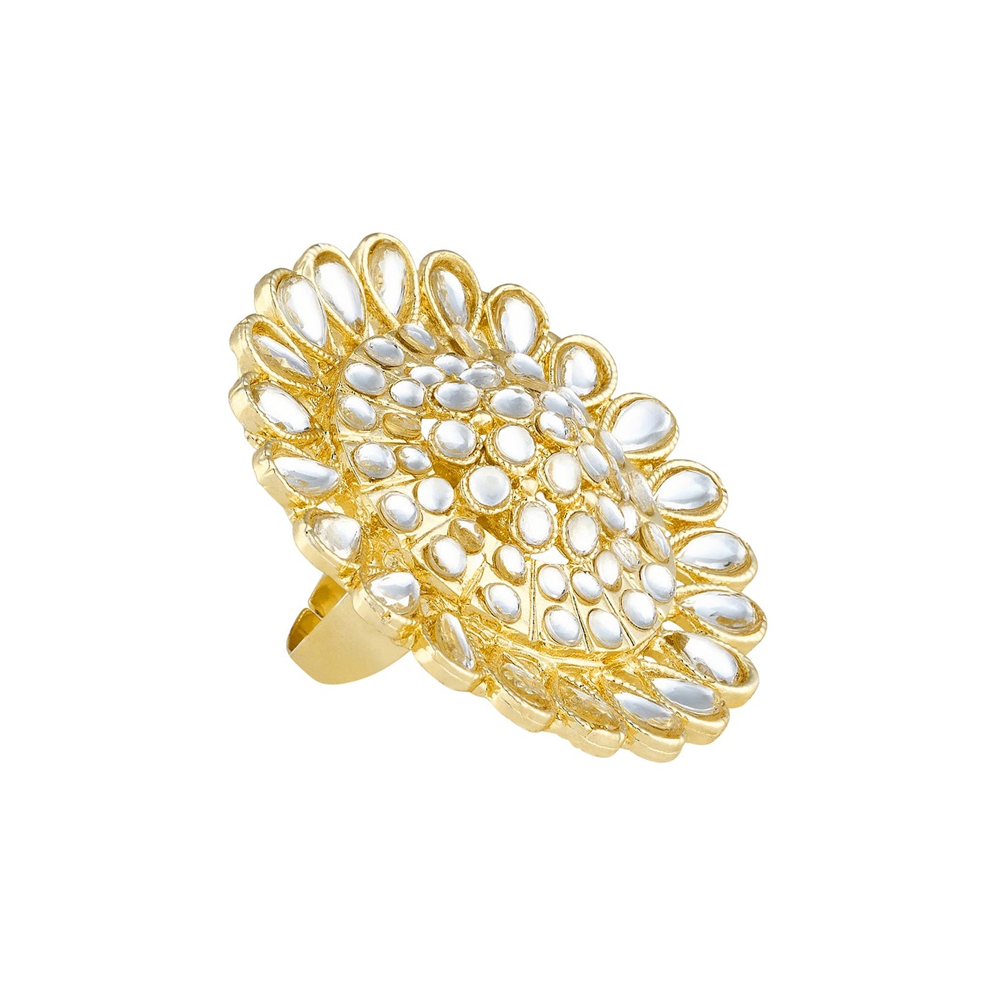 Teejh Fulora Polki Gold Ring