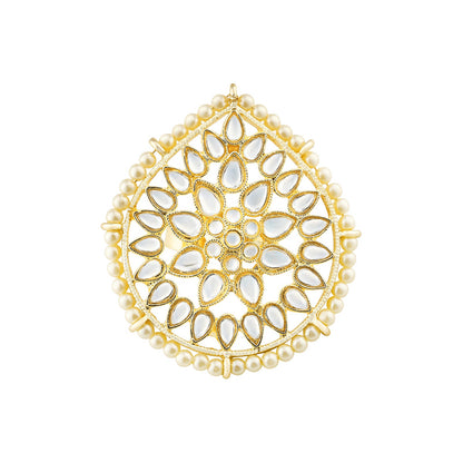 Teejh Tarini Pearl and Polki Gold Ring