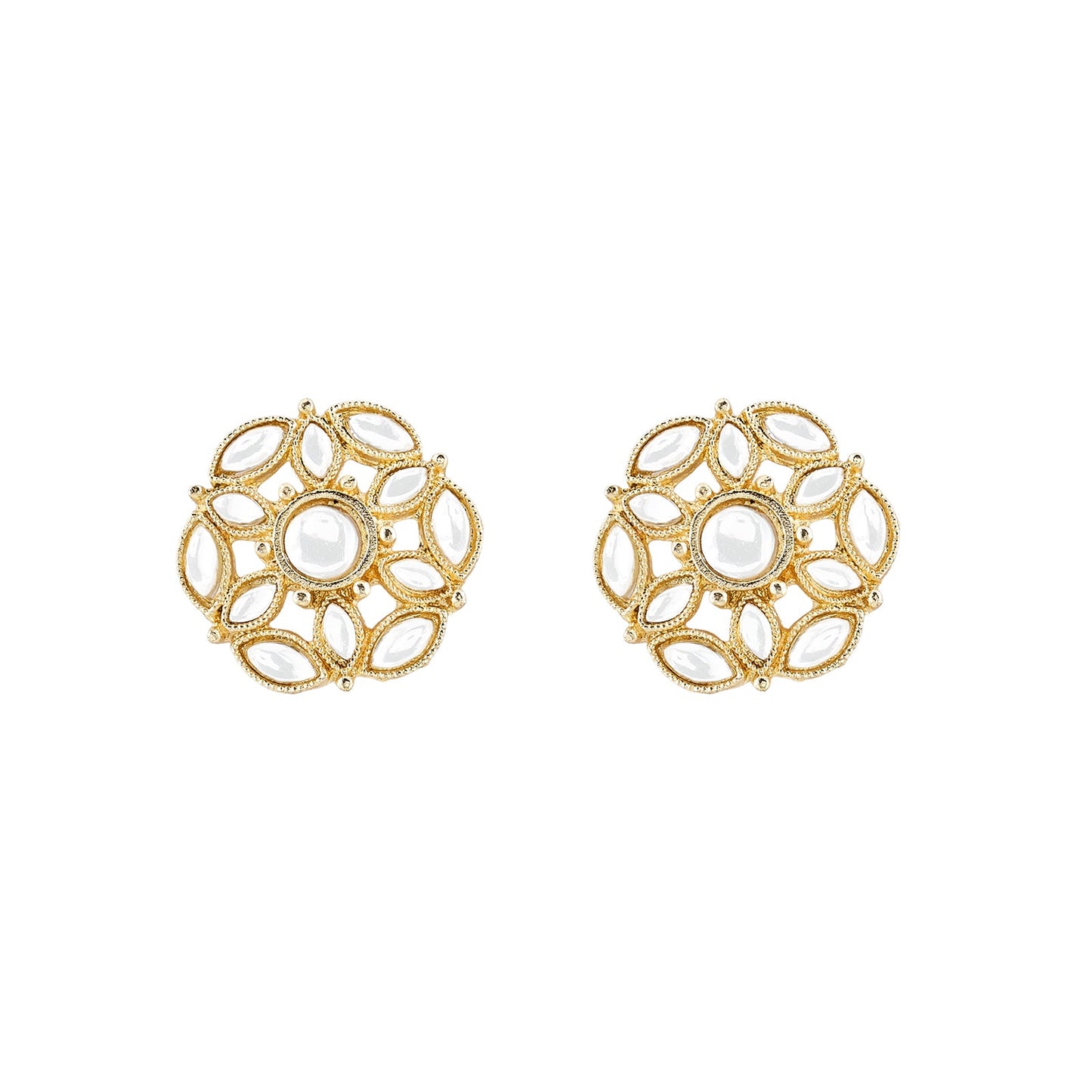 Teejh Varnika Polki Gold Studs