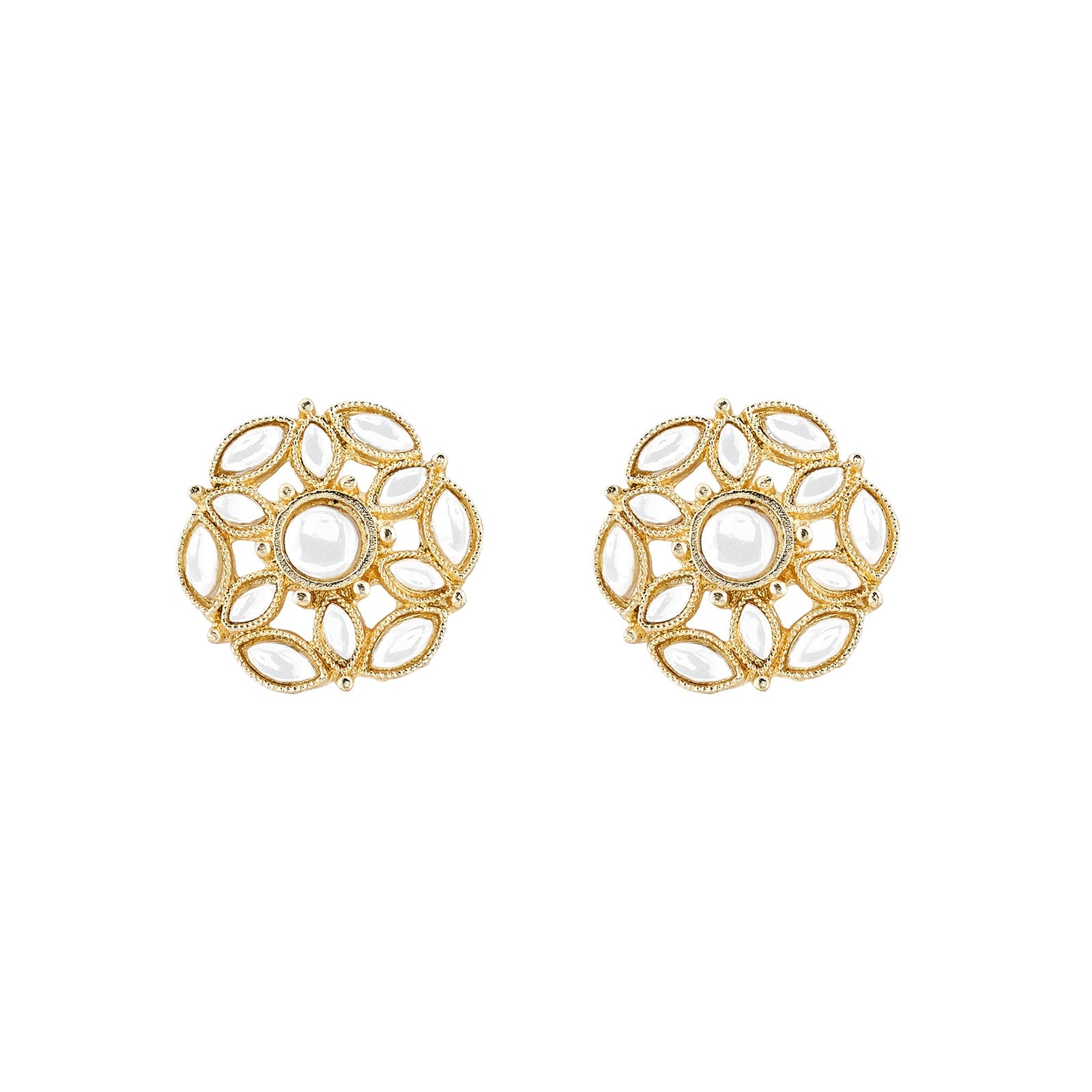 Teejh Varnika Polki Gold Studs