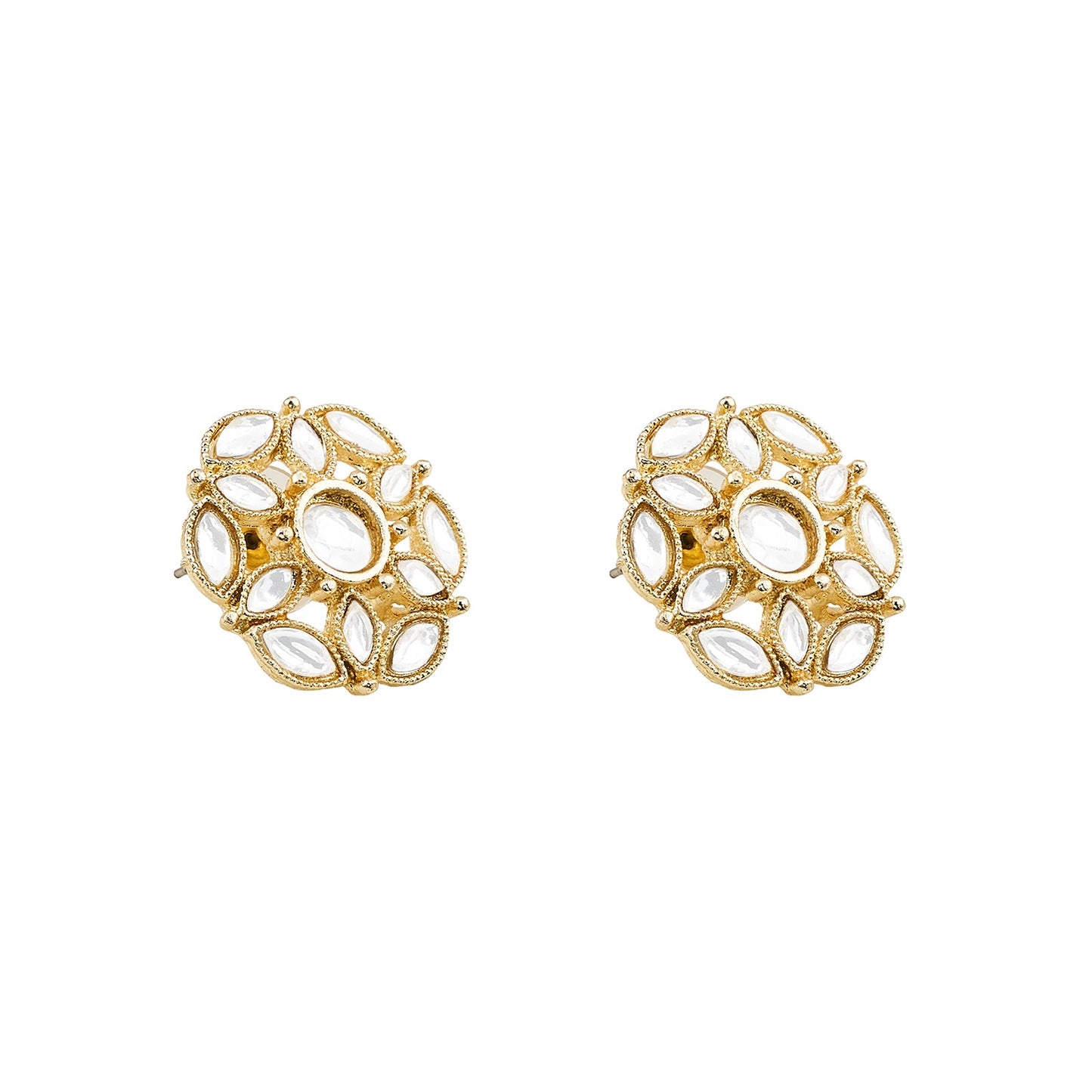 Teejh Varnika Polki Gold Studs