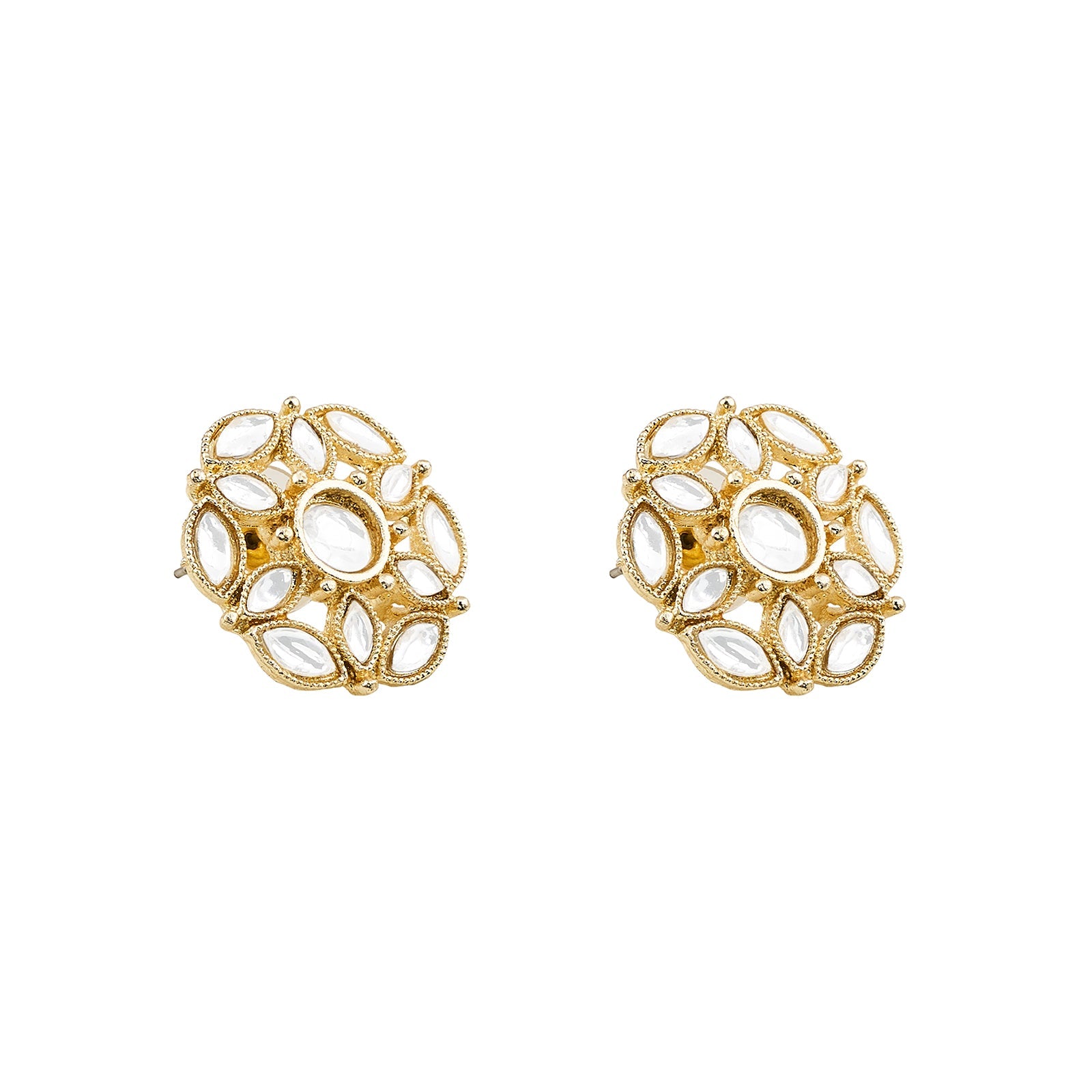 Teejh Varnika Polki Gold Studs
